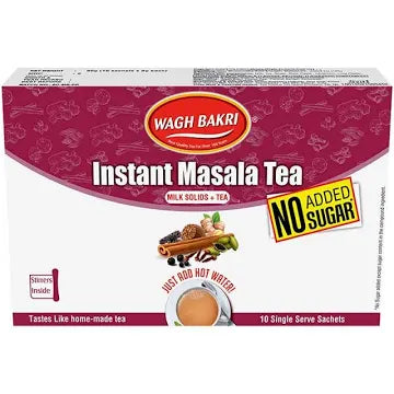 WAGH BAKRI INSTANT TEA  PREMIX MASALA NO ADDED SUGAR 80 GM.
