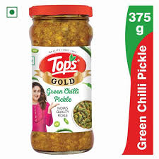 TOPS PICKLE GREEN CHILLI 375 GM.