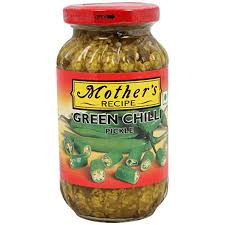 MOTHERS PICKLE GREEN CHILLI 400 GM.