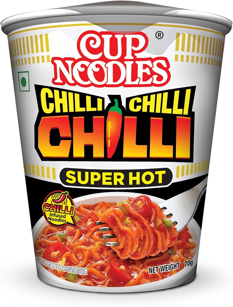 TOP RAMEN CUP CHILLI SUPER HOT 70 GM.
