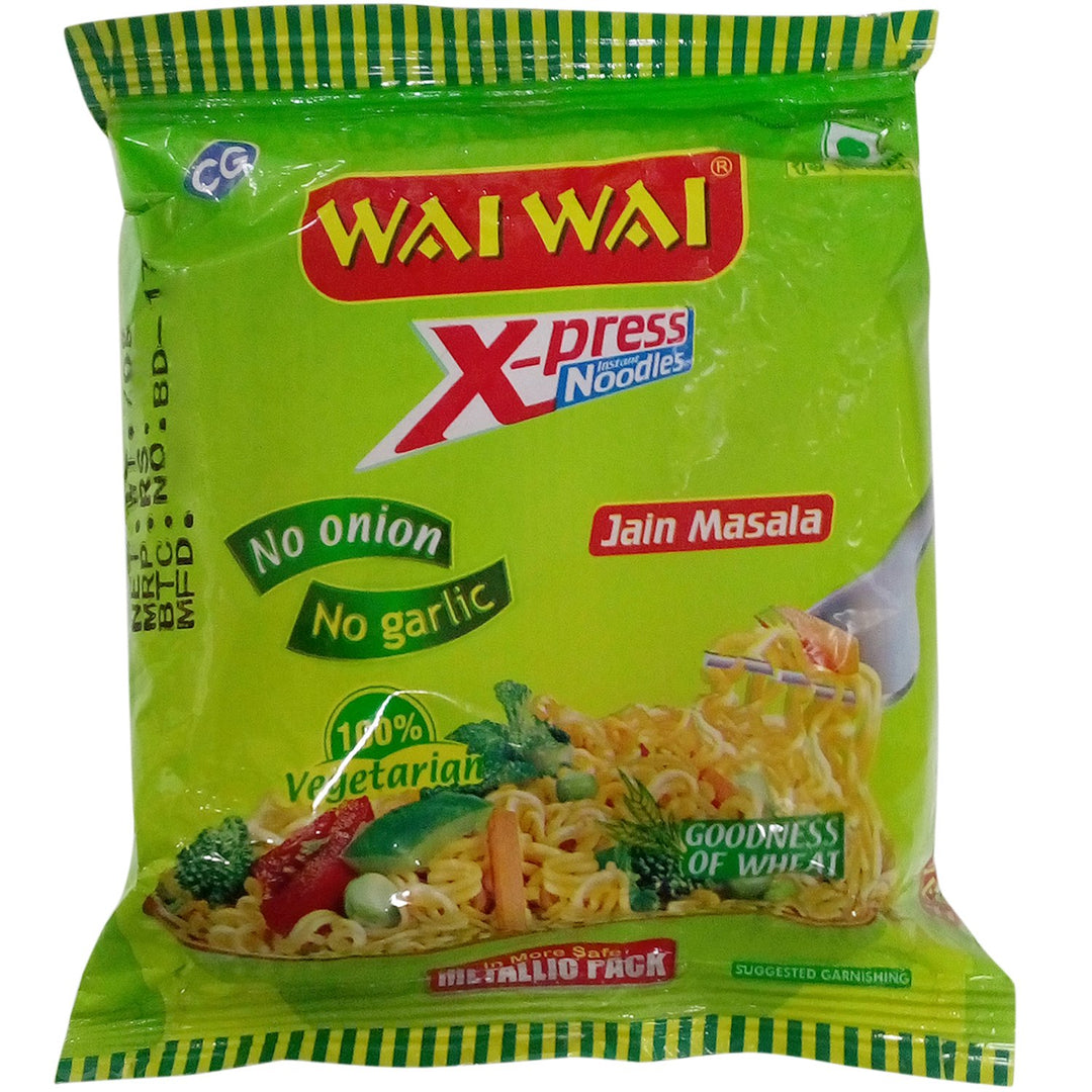 WAI WAI NO ONION NO GARLIC (JAIN MASALA) 70 GM.